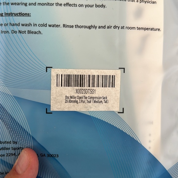 Doc Miller Open Toe Compression Socks M tall, L tall - Picture 3 of 4